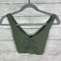 Aerie Offline Real Me Stretch Medium Support Sports Bra Forest Green Size Small