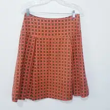 J. McLaughlin Chain Links Prints Lined Pleated Skirts