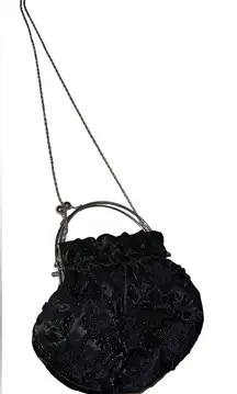 Beaded clutch purse with shoulder chain vintage