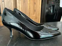 NEW Clarks | Violet 55 Rae Black Patent Leather Classic Low Heels Comfort Size 8