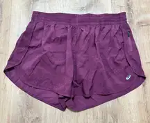 ASICS | Women's Purple Textured Athletic Gym Workout Running Shorts