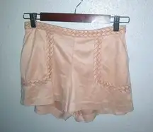 Gianni Bini XS Faux Suede PigSkin Braid Trim Pocketed Short Short