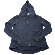 Abercrombie & Fitch Hoodie Womens Medium Full Zip Up Blue Grey Casual Jacket