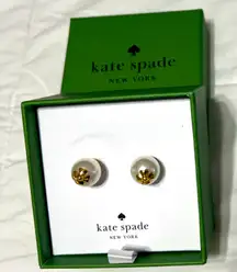 Kate Spade Gold and Pearl Stud Earrings