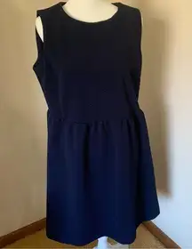 Navy Blue Fit and Flare Dress Size Large by Daisy Fuentes