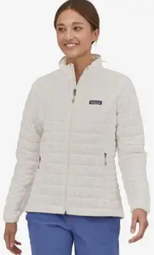 Nano Puff Antique White Pockets Jacket