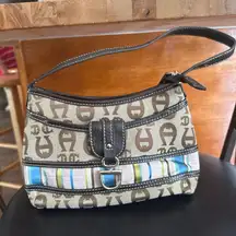 Stylish Brown and Blue Patterned Women's Bag