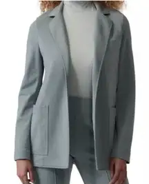 ATHLETA Eastbound Blazer Size 12 Blue Gray Travel Jacket