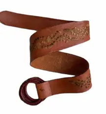 Abercrombie and Fitch embroidered leather belt M/L