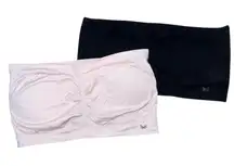 Jessica Simpson Black & Cream Bandeau Tops – Size M