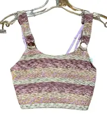 Aerie Seamless Longline Ring Bralette Multicolor Small