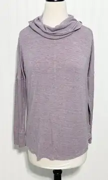 Rachel Zoe Women's Cowl Neck Long Sleeve Sweater‎ Heathered Purple Size Medium