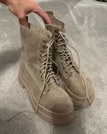 tan lace up boots