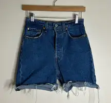 Levi’s ribcage straight ankle cutoff denim jorts shorts size 27