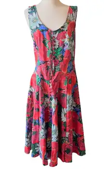 vintage 90’s sleeveless retro floral print dress