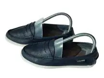 Cole Haan  navy Blue Nantucket Leather Loafers Sz 5.5 Nantucket