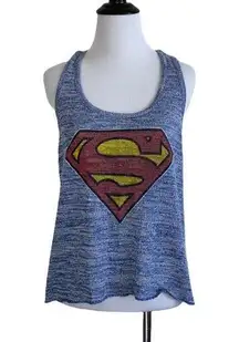 4/$20 DC comics Superman‎ large knit logo tank top