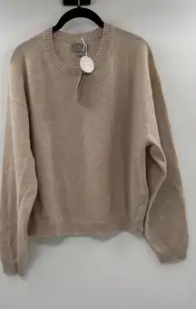 J.Crew Perfect cashmere crewneck sweater Heather Linen