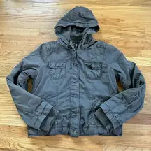 American Eagle Grey Bomber Jacket Sz XL