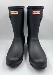 Hunter Women's Original Short Boot Black US 10 Waterproof, Rain Boot