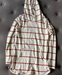 Market & spruce striped hooded blouse M