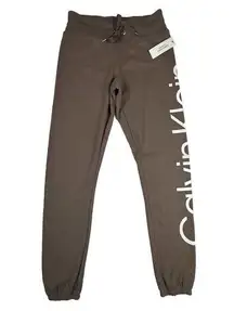 Calvin Klein Performance Sweatpants Fleece Joggers Size XS Beige Brown