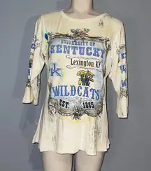 Vintage University of Kentucky Wildcats 3/4 sleeve top shirt woman’s Large