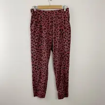 Sundry Leopard Print Cuff Joggers Sweatpants Bottoms Pigment Spice 2 8 10 M