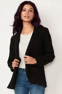 LC Lauren Conrad | Black Cozy Open-Front Knit Blazer |