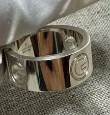 Gucci New  Sterling Silver 925 Logo Cutout Ring - Authentic G Logo Ring/6.75