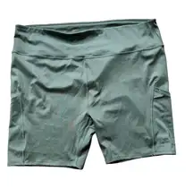 New All In Motion Army Green Bike Shorts Size 4X