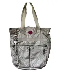 Juicy Couture Metallic 8 Compartment Medium Tote Shoulder Bag With Charm