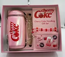 Skinnydip Cherry Coke Handbag Gift Set Pink Can Purse Wallet Beaded Strap