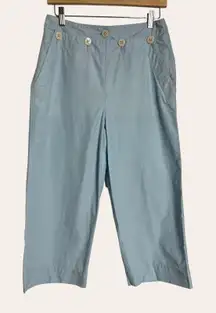 Lauren Ralph Lauren Light Blue Cotton Cropped Capri Pants Size 6