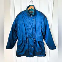 Vintage Forecaster of Boston Blue and Green Jacket Size Large