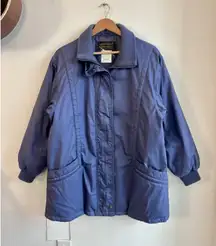 Vintage Eddie Bauer 90s Y2K Goose Down Chore Coat Jacket Women’s M Periwinkle