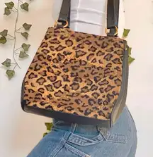 Vintage Y2K 90’s Cheetah Leopard Print Fur Purse