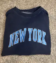 Navy John Galt Crewneck Brandy Melville New York