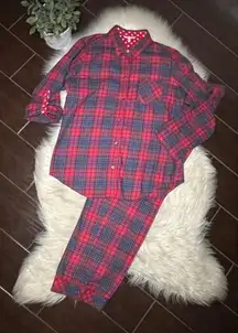 Victoria’s Secret red plaid pajama set sz medium