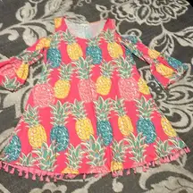 Simply Southern  dress. Like new. Cold shoulder. Pineapples. Size XL