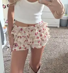Free People Ruffle Shorts