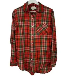 Denim & Supply Size S Ralph Lauren Boyfriend Button Down Shirt Plaid Preppy Fall