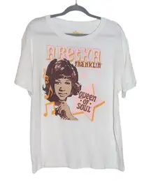 Aretha Franklin T-Shirt NWT Size Small White Short Sleeve Aretha Franklin Tee