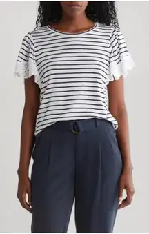 Tahari T Top Lace Flutter sleeve size XS