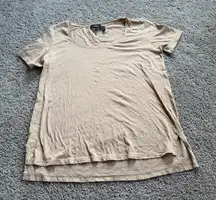 Women’s Theory Tan Scoop Neck Tee Shirt Size Small