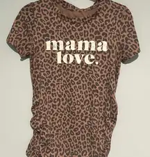 Maternity Animal Print Mama Love Tshirt