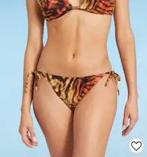 Women's Side-Tie Cheeky Bikini Bottom - ™ Tiger Print