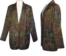 Requirements Printed Lightweight Blazer (Size 10)