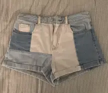 PacSun Patchwork Shorts Denim High-Waisted