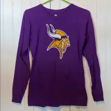 NFL Pro Line Minnesota Vikings Long Sleeve T-Shirt Purple Graphic Size M